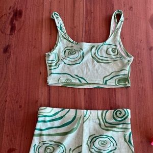 matching set ( short & crop top)